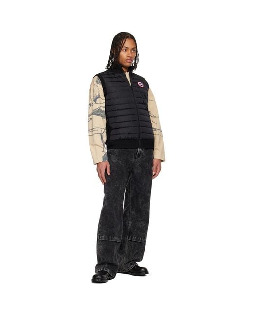 Canada Goose Black Hybridge Knit Down Vest for men