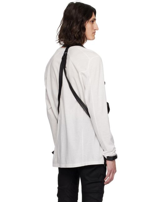 Julius Black Bellows Pocket Leather Vest for men