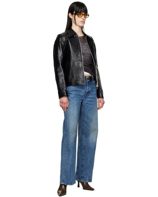 Our Legacy Black Mini Leather Jacket