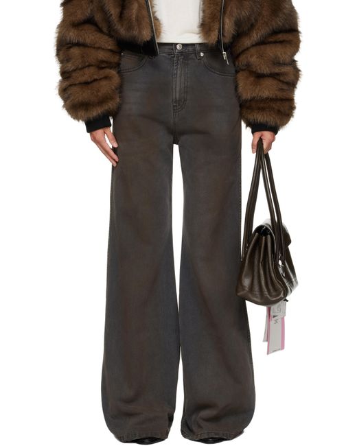 Jean Ample Phat Gris Lu'u Dan en coloris Black