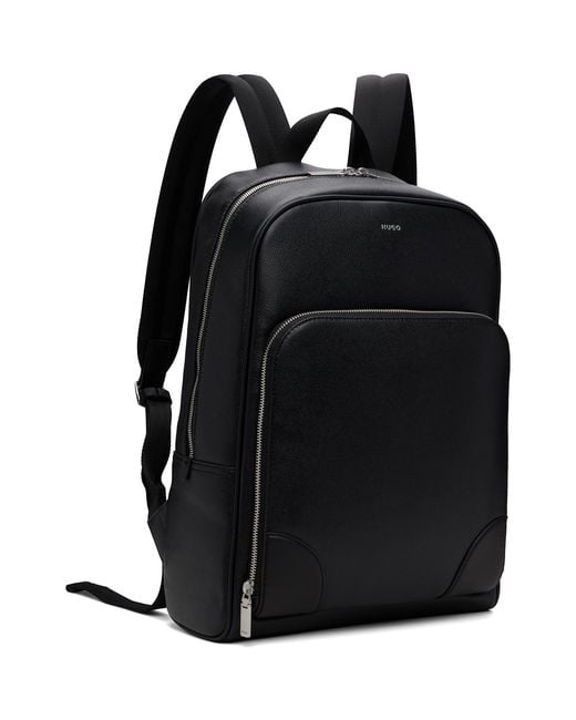 HUGO Black Logo Trims Backpack for men