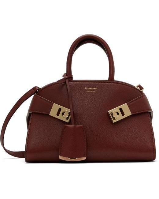 Ferragamo バーガンディ Xs Hug バッグ Red