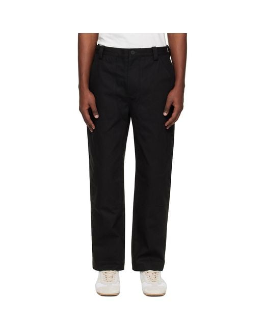 Studio Nicholson Black Denver Trousers for men