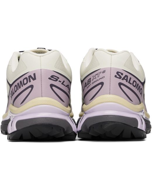 Salomon オフホワイト＆パープル Xt-6 スニーカー Black