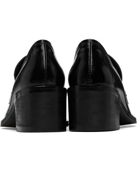 DRAE Black Wrinkle-effect Loafers