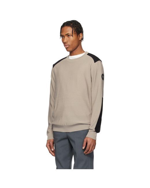 Canada Goose Black Taupe Dartmouth Crewneck Sweater for men