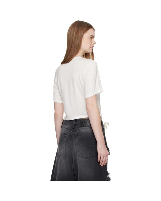 Simone Rocha Black Off- Bow Tail Easy T-Shirt