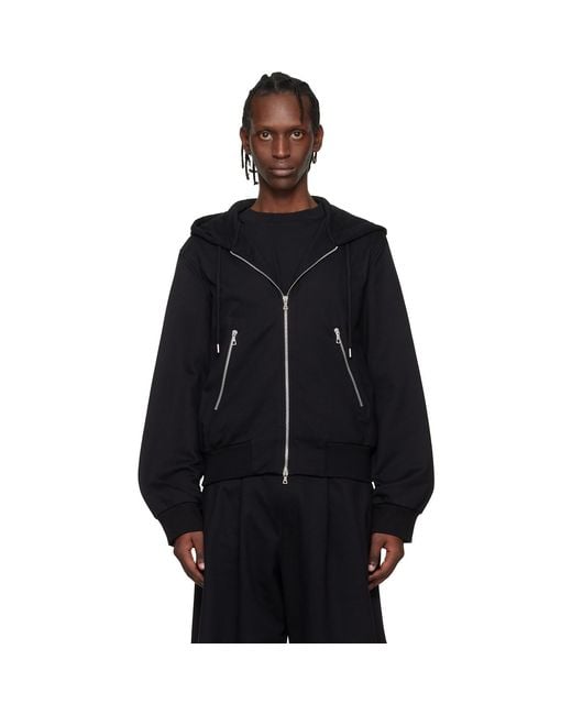 Dries Van Noten Blue Loose Zipped Hoodie for men