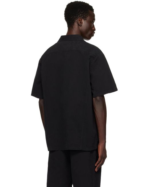 Chemise Décontractée Noire En Denim À Logo Et À Effet Délavé Han Kjobenhavn pour homme en coloris Black
