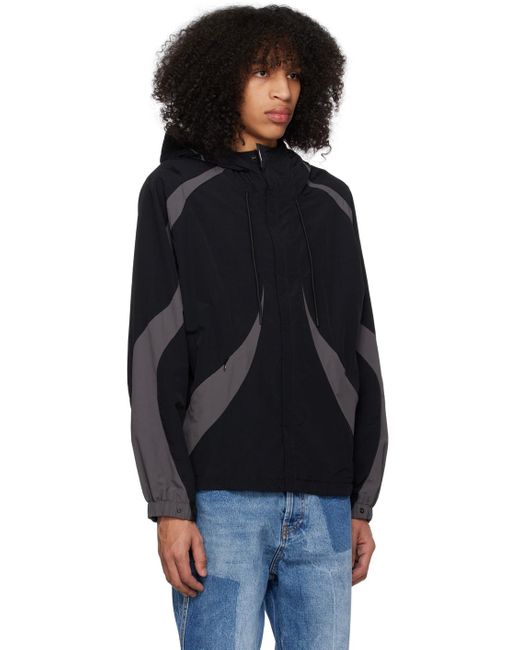 MSGM Black Paneled Jacket for men