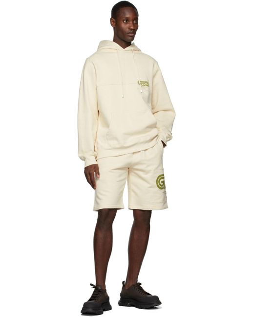 Gcds Natural Beige Eco Regular Sweat Shorts for men