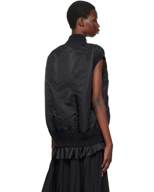 Sacai レイヤード ベスト Black