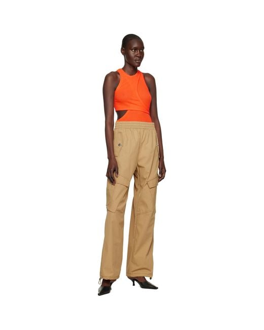 Dion Lee Orange Modular Tank Top
