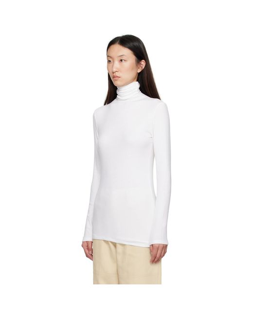 LE17SEPTEMBRE White Asymmetrical Turtleneck