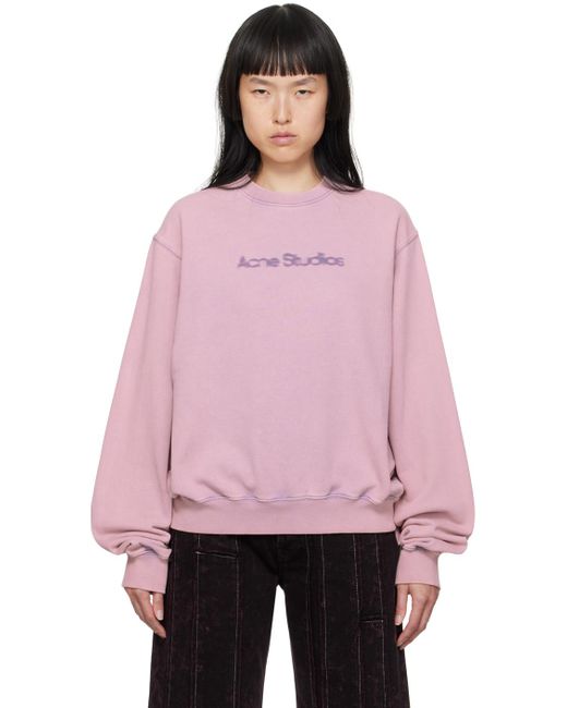 Acne Pink Blurred Sweatshirt