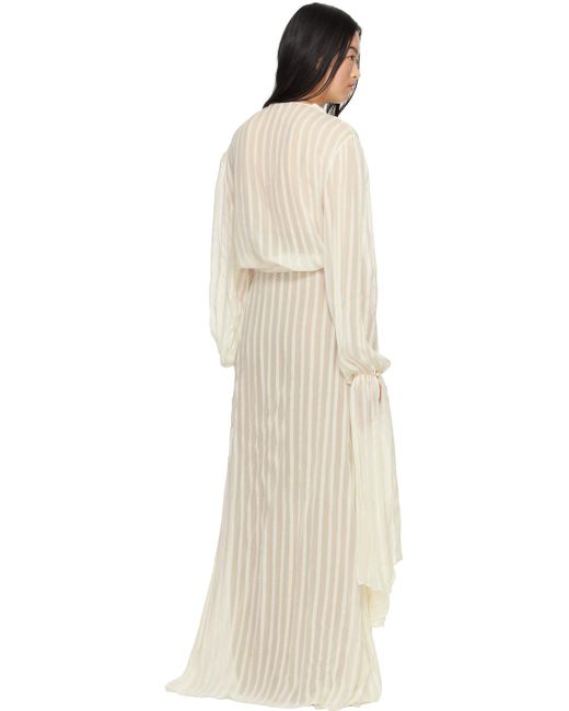 Robe longue blanc cassé à assemblage cache-cœur Stella McCartney en coloris Black