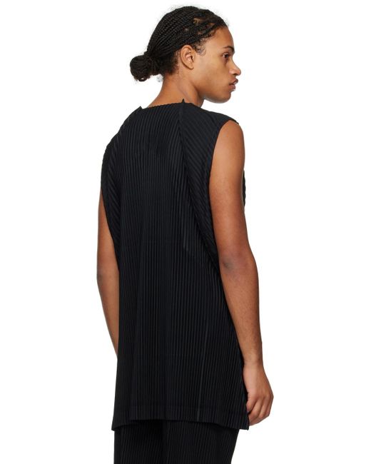 Homme Plissé Issey Miyake Homme Plissé Issey Miyake Black Monthly Color October Tank Top for men