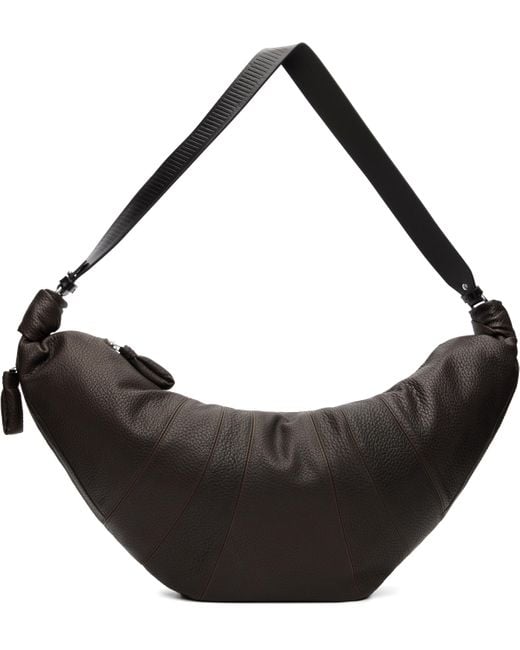 Lemaire Black Rail Belt Large Croissant Bag