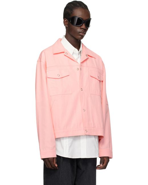 Acne Pink Flap Pocket Jacket for men