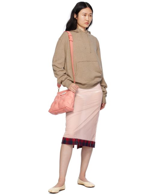 Maison Margiela Pink Loose Thread Midi Skirt