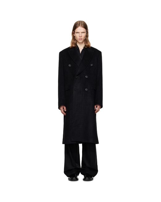 Our Legacy Black Whale Coat for men