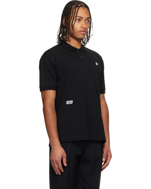 Polo Noir À Logos Aapenow Et Moonface Aape By A Bathing Ape pour homme en coloris Black