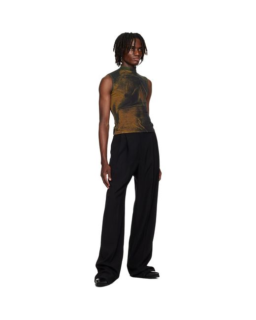 Jean Paul Gaultier Black Ssense Exclusive Khaki & High Neck Printed Water Tank Top for men