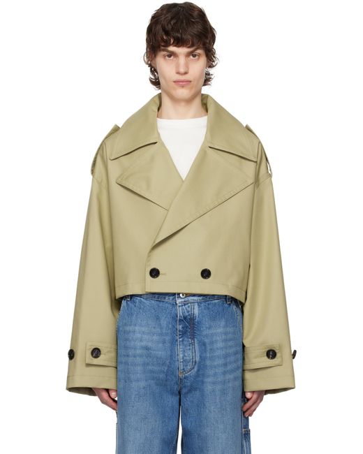 トレンチコート BOTTEGA VENETA COMPACT COTTON CANVAS TRENCH COAT BOTTEGA VENETA Compact Cotton Trench Coat in Camel Size 38