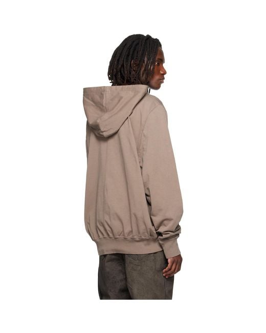 Rick Owens Brown Tower Oversized Hoodie for men