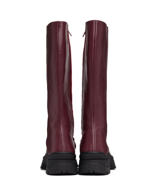 Nicole Saldanã Purple Burgundy Anna Tall Boots