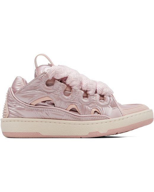 Lanvin Pink Nylon Curb Sneakers for men