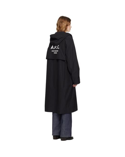 A.P.C. Black Long Parka