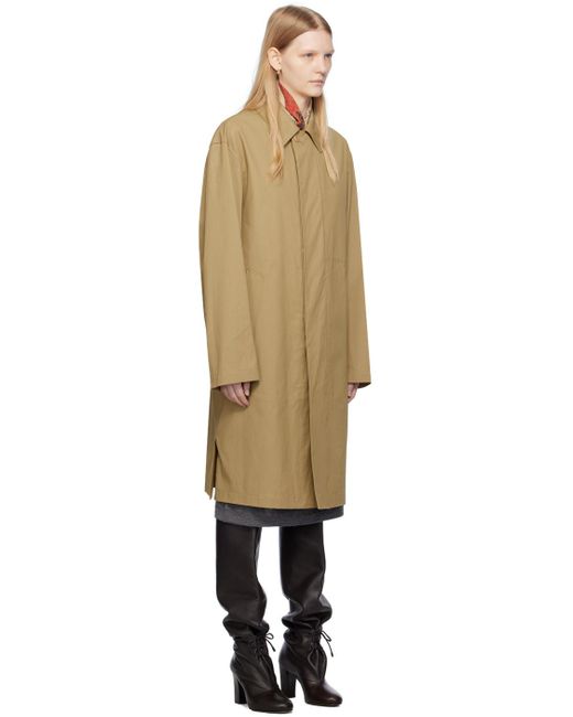 Manteau brun clair exclusif à ssense Lemaire pour homme en coloris Black