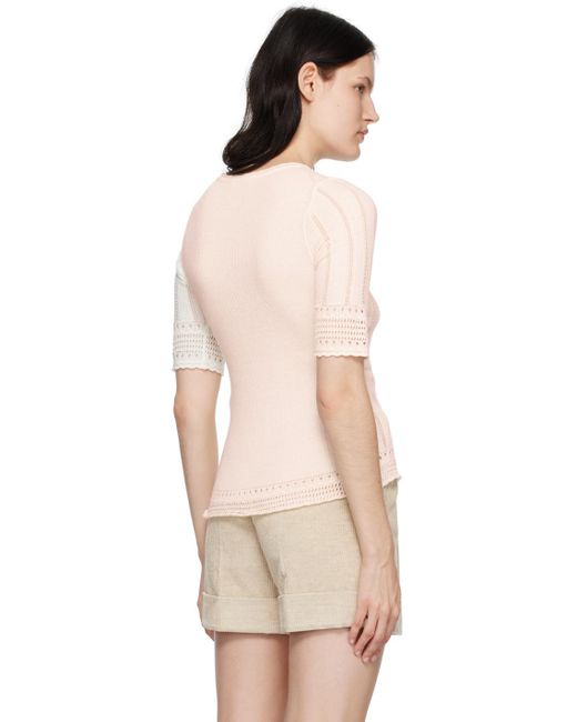 See By Chloé Natural White Scoop Neck Top