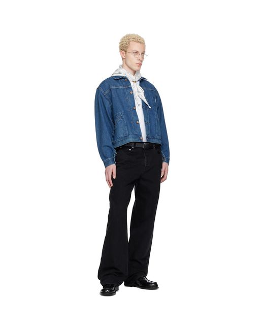 Maison Kitsuné Blue Kuro Edition Selvedge Voyage Denim Jacket for men