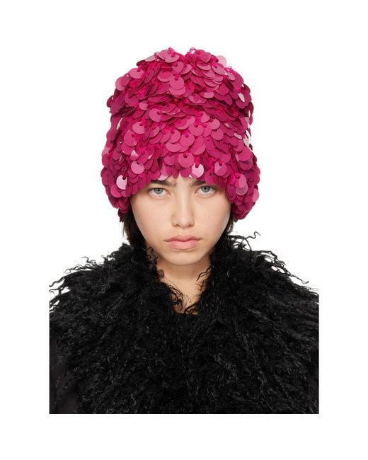 Anna Sui Black Pailettes Beanie