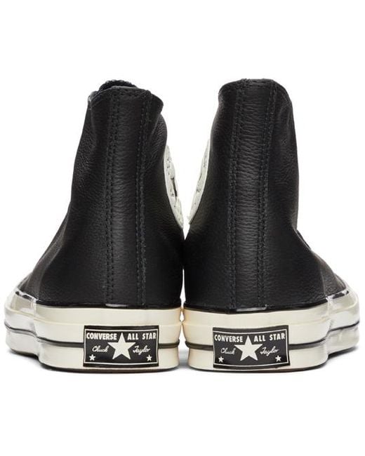 Converse Leather Chuck 70 High Sneakers in Black | Lyst Canada