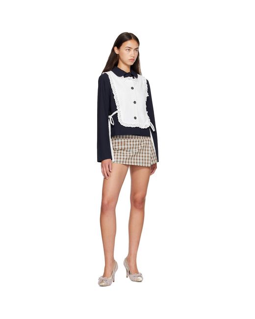 Sandy Liang White Winslow Jacket