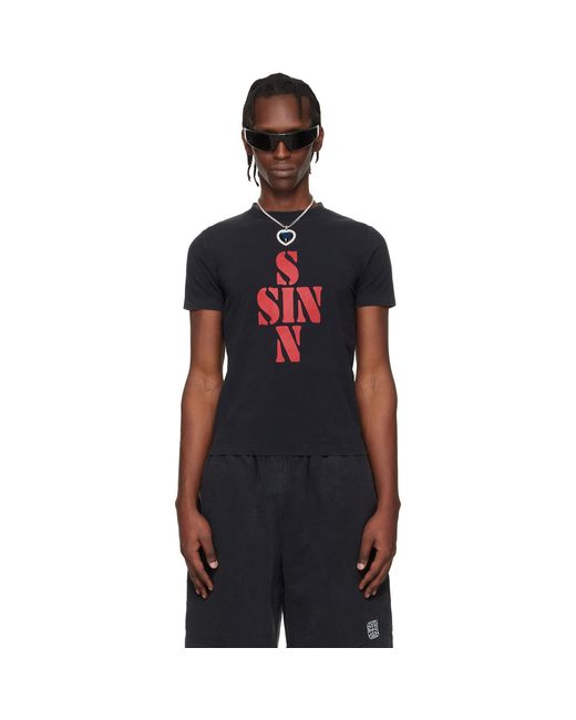 Vetements Black Sins Fitted T-Shirt for men