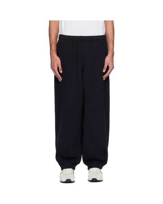 Nike Black Club Oversized Cuffed Fleece Sweatpants for men