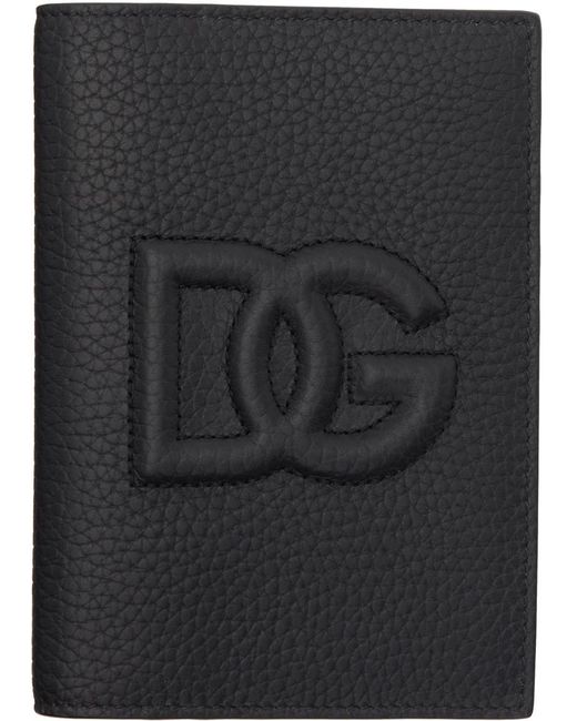 Dolce & Gabbana Dolce&gabbana Black 'dg' Logo Passport Holder for men