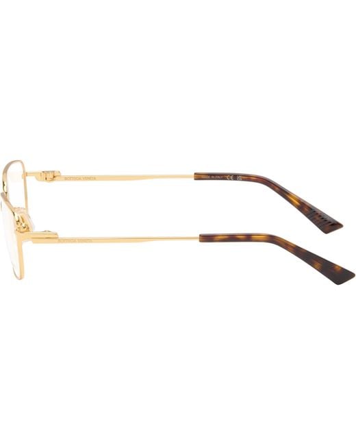 Bottega Veneta Metallic Rectangular Ribbon Glasses