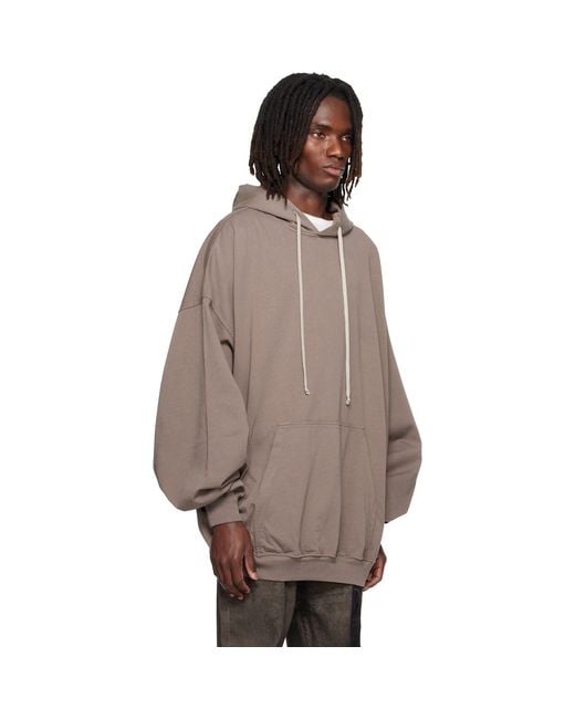 Rick Owens Brown Tower Hun Hoodie for men