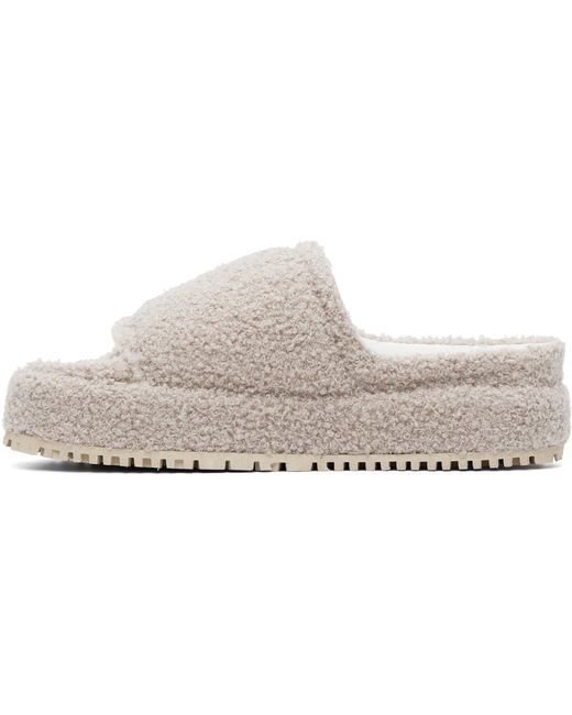 PDF Black Sherpa Fleece Sandals for men