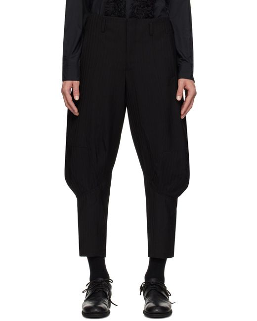 Comme des Garçons Black Paneled Trousers for men