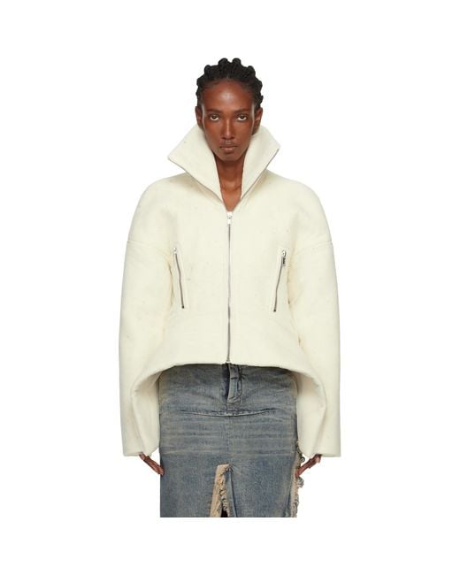 Rick Owens Natural Off- Concordians Draculimo Jacket
