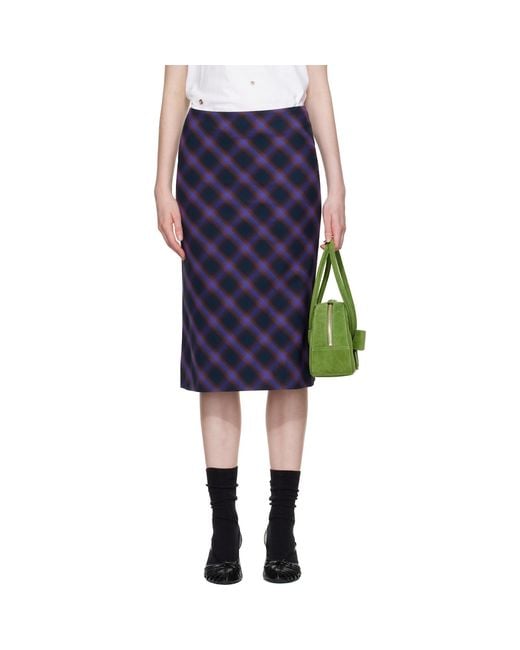ShuShu/Tong Blue Trumpet Hem Midi Skirt