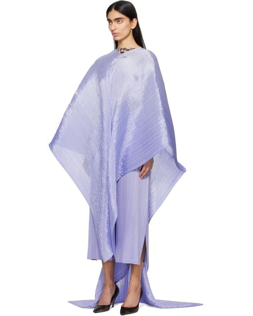小物 PLEATS PLEASE MADAME-T FEBRUARY Pleats Please Issey Miyake Madame-T February Stole in Blue