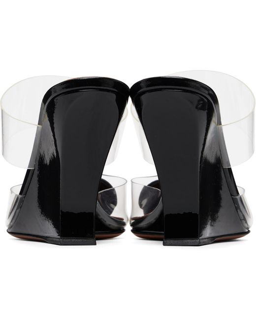 Alaïa Black 'Le Cœur' Wedge Mule Heels