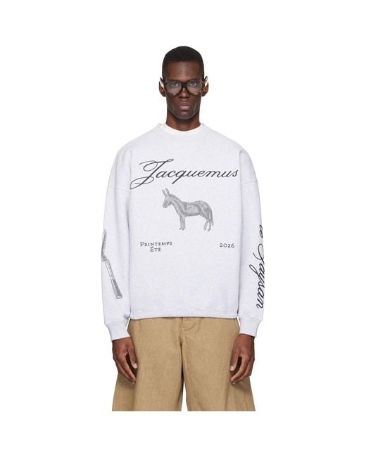 Jacquemus White 'The Âne' Sweatshirt for men